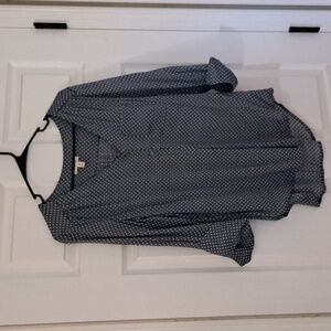 Blue polkadot blouse